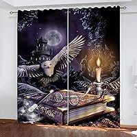 Doiicoon Harry Poter Blackout Curtains, Waterproof Fabric Curtains for Children's Room, Hogwarts School Blackout Curtain Set (3.280 x 245 cm (2 x 140 x 245 cm)