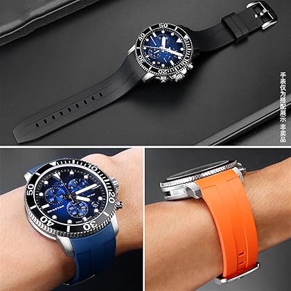 ORKDFJ 22mm Silicone Watch Bands For Tissot T120417 T120407 Quartz Dial Rubber Sport Men Watch Strap Watchband Waterproof