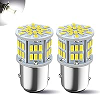 2 PCS Automobive 1157 Double Contact Brake Light, 1157 7528 2357 2057 BAY15D Super Bright Bulb Replacement, 3014-54SMD Chip Truck Brake Tail Light, Universal Lighting Accessories (White)