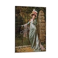 CNNLOAO Victorian Era Beautiful Elegant Lady Art Poster (1) Canvas Poster Wall Art Decor Print Picture Paintings for Living Room Bedroom Decoration Frame-style 08x12inch(20x30cm)