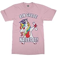 Dabbing Rainbow Unicorn 4th Grade Graduation Nailed It Youth T-Shirt