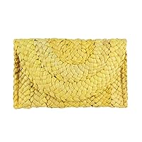 KUANG! Womens Straw Clutch Purse Handbag Shoulder Clutch Envelope Wallet Beach Straw Purse for Ladies