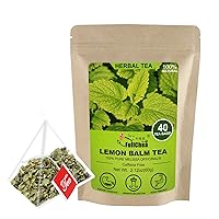 Lemon Balm Tea Bag, 40 Teabags, 1.5g/bag - Premium Lemon Balm Herb - Melissa Officinalis - Non-GMO - Caffeine-free - Promotes Relaxation & Support Digestion