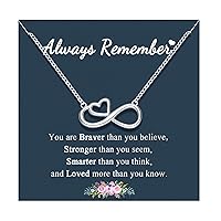 Infinity Heart Necklace for Girls, Birthday Valentines' Day Graduation Confirmation Christmas Back to School Gifts for Teens, Girls