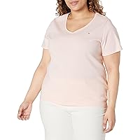 Tommy Hilfiger Short Sleeve V Neck T-Shirt Standard And Plus Size Womens