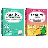 Oral Probiotic GreenBreath + Kids Dental | Freshens Bad Breath | Promotes Good Oral Health | Dental Probiotic Bundle | 30-Lozenge Each