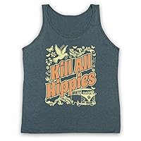 Men's Kill All Hippies Funny Slogan Tank Top Vest