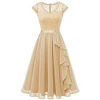 Wedtrend Women's Bridesmaid Dress 2023 Short Prom Dress Ruffle Wedding Guest Cocktail Dress Floral Homecoming Dress