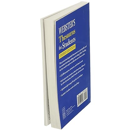 Webster's Federal Street Press Thesaurus for Students, 3rd Edition, Paperback, Grades 6 and Up, 352 Pages
