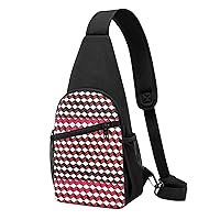BREAUX Abstract Geometric Pattern Crossbody Chest Bag, Casual Backpack, Small Satchel, Multi-Functional Travel Backpacks