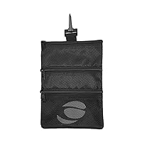 Detachable Golf Accessory Pouch, 3 Zippered Pockets for Valuables and Golf Accessories, Clips to Your Golf Bag for Extra Storage and Easy Access.