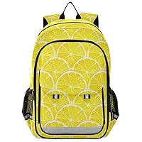 ALAZA Watercolor Circle Sliced Yellow Lemon Fruits4 Casual Daypacks Bookbag Bag