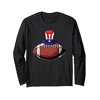 American Football 4th Of July Patriotic Player Athlete Long Sleeve T-Shirt