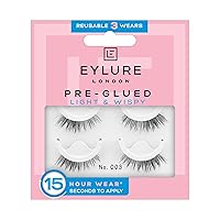 Eylure Pre-Glued Light & Wispy Eyelashes, Accents No. 003, Twin Pack