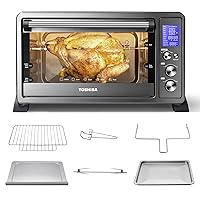 Elite Gourmet ETO2530M Double French Door Countertop Toaster Oven, Bake,  Broil, Toast, Keep Warm, Fits 12 pizza, 25L capacity, Stainless Steel 