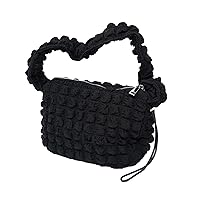 PETITCHOU Women's Petite Shoe Shoulder Bag, Handbag, Popcorn, Small, Lightweight, For Work or School, Spring, Summer, Autumn, Winter, Korea