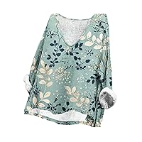Fashion Print Loose Streetwear Tops Women Scoop Neck Long Sleeve Shirts Summer Plus Size Casual Pullover Blouses
