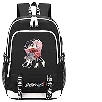 Anime Darling in the FranXX Backpack Zero Two Laptop School Bag Bookbag with USB Charging Port 23