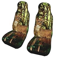 Fawn in The Fantasy Forest Car Seat Cover (Two Pack) Elastic Car Seat Cushion Cover, Suitable for Car/SUV/Truck/Van, Car Interior General Suite