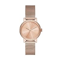 DKNY Damen Analog Quarz Uhr mit Edelstahl Armband NY6686