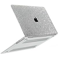 Bedazzled Rhinestone MacBook Pro 13 inch Case (Models:A1425 A1502)2015 2014 2013 2012 Release,3D Glitter Sparkle Bling Diamond Case Fashion Luxury Shiny Crystal Hard Shell for Women Girls