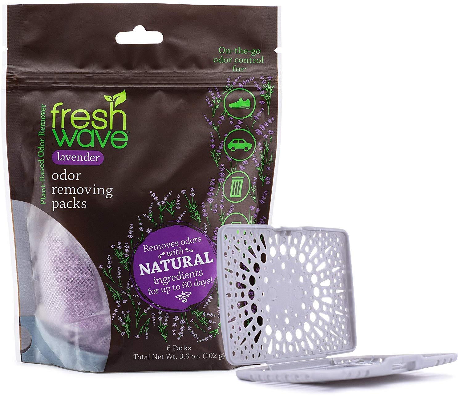 Fresh Wave Lavender Odor Removing Packs and Pod Bundle: (2) 6ct. Packs (1) Pod