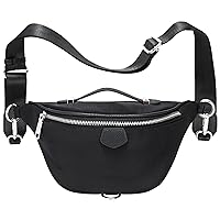 AOCINA INICAT Fanny Packs for Women Fashionable Waist Packs Belt Bags Unisex Cross Body Bag for Travel Hiking(A-Black)
