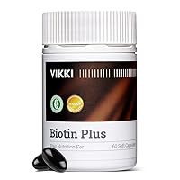 Vikki Multivitamin Supplement for Women&Men Hair Growth Vitamins with Vitamins C B2 for Hair Skin and Nails Health, Thicker Hair, Wrinkles, Fine Lines, Skin Care -60 Capsules