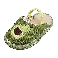 Girls Sandals Size 1 Children Shoes Flat Soft Cotton Sandals Indoor Cartoon Comfortable Plush House Slipper