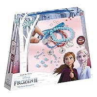 Frozen II Disney Mystical Bracelet Set: Create Your own Bracelets with Various Charms, Satin Ribbons and Beautiful Pearls.