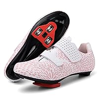 Womens Cycling Shoes Compatible with Peloton Spin Shoes Indoor Road Bike Bicycle Biking Riding Shoes with Delta Cleats