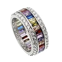 Wedding Ring for Women Mother's Day Multicolor Ring Jewelry for Mom Her Band Ring Size 6 7 8 9 10 11 12