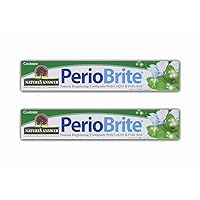 PerioBrite Toothpaste, Cool Mint, 4-Ounce (Pack of 2) Fluoride Free with CoQ10 & Folic Acid | Whitens Teeth | Freshens Breath | Removes Plaque | Minimizes Dry Mouth
