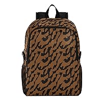 ALAZA Abstract Animal Print in Black and Brown Packable Travel Camping Backpack Daypack