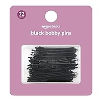 Amazon Basics Bobby Pins in Case Black 72 Count
