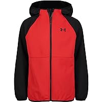 Under Armour Boys' Sim Softshell Jacket, Hooded with Zipper Closure, Water-Resistant & Lightweight