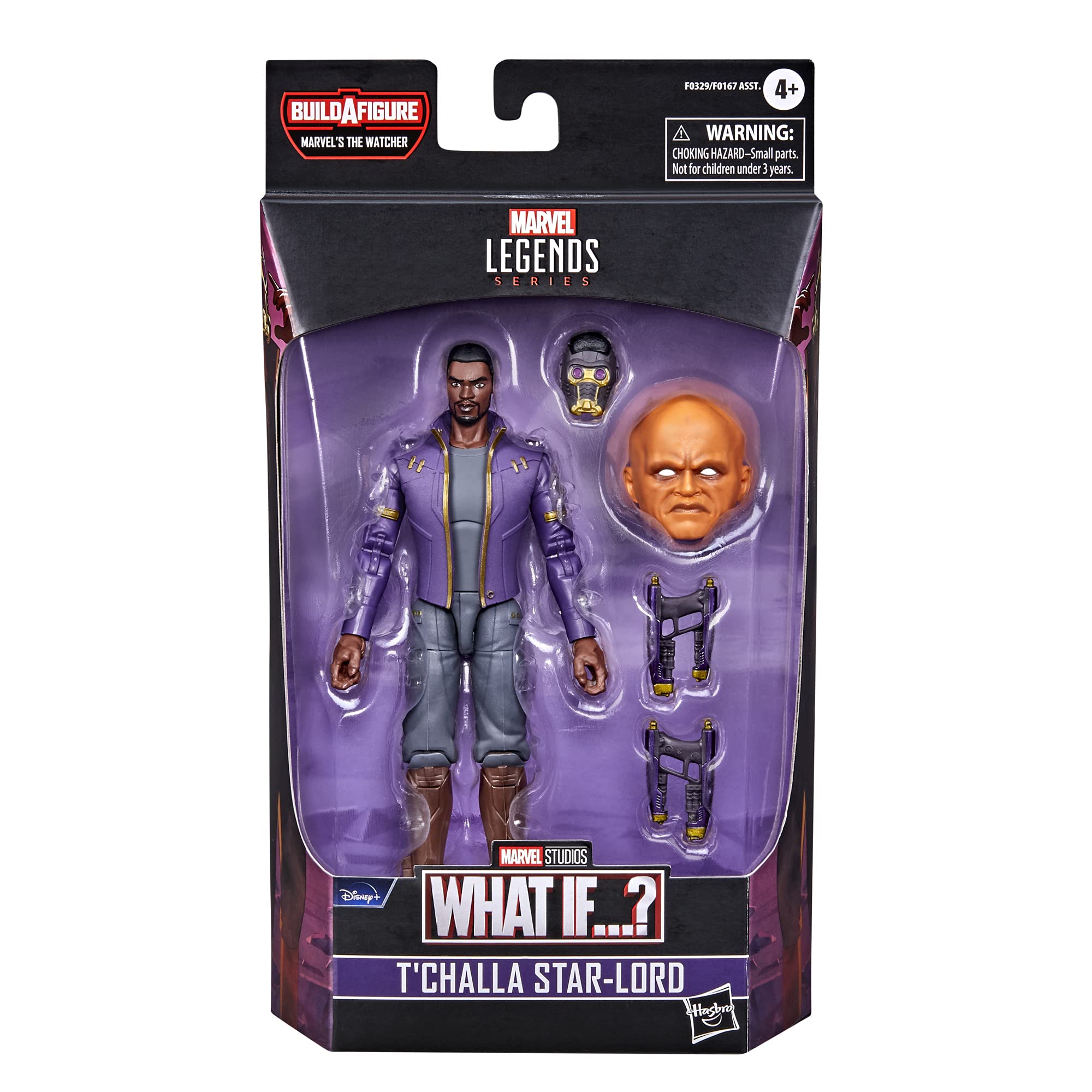 Marvel Legends Series 6-inch Scale Action Figure Toy T'Challa Star-Lord, Premium Design, 1 Figure, 3 Accessories, and Build-A-Figure Part