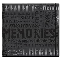 MCS MBI 13.5x12.5 Inch Embossed Gloss Expressions Scrapbook Album with 12x12 Inch Pages, Black, Embossed 