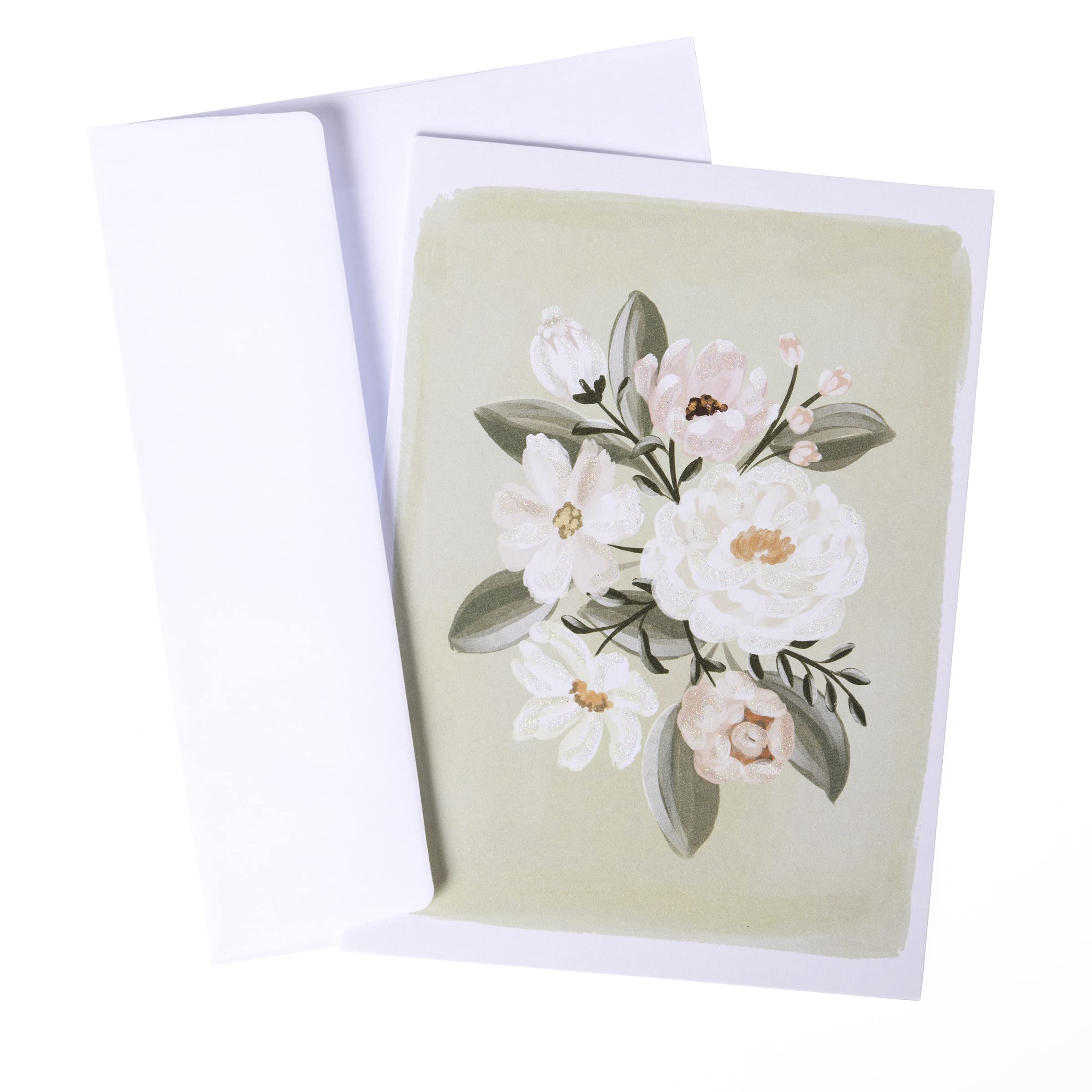 Graphique Floral Assorted Cards | Pack of 20 Blank Cards with Envelopes | All Occasion Greetings | 4 Assorted Designs with Glitter Accents | Boxed Set for Personalized Notes | 4.25