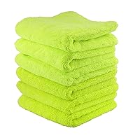 CHEMICAL GUYS MIC_333_6G El Gordo Professional Extra Thick Supra Microfiber Towels, Green, 16.5
