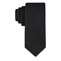 Calvin Klein Men's Classic Black Solid and Pattern Ties - Regular and Extra Large Sizes
