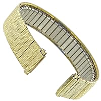 11-14mm Speidel Gold Tone Stainless Steel Ladies Expansion Band 2215/32 Pack Of Two