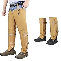 QOGIR Snake Guard Chaps Gaiters for Hunting, Snake Gear with Full Protection for Ankle to Lower and Thigh Legs from Snake Bites & Briar Thorns & Brush