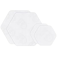 GEAR AID Tenacious Tape Repair Patches for Jackets, Tents, Outdoor Gear and Technical Fabrics, 3” Rounds, 2.5” and 1.5” Hex Shapes, Color and Size Options, Clear