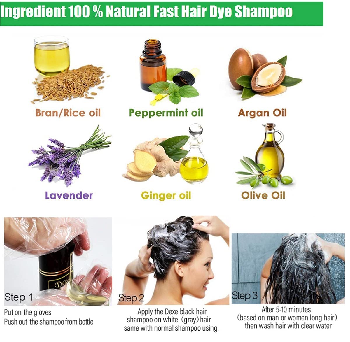 Mua Black Hair Shampoo-400ml Dexe Instant Black Hair Shampoo for Natural  Hair,Temporary Hair Dye Shampoo for Men Women Black Color/Simple to  Use/Lasts 30 Days-Fast Acting Natural Ingredients trên Amazon Mỹ chính hãng