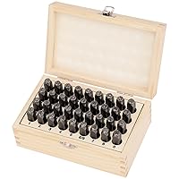 HORUSDY 36-Piece Number and Letter Stamp Set 5/16 (8mm) (A-Z) Punch Perfect for Imprinting Metal Stamping kit, Plastic, Wood, Leather