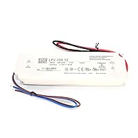 MEAN WELL LPV-100-12 C.V Single Output Waterproof 102Watts 8.5Amp 12VDC LED Driver IP67 Suitable for LED related fixture or appliance