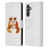 Head Case Designs Officially Licensed Wyanne Two Baby Foxes Animals 2 Leather Book Wallet Case Cover Compatible with Samsung Galaxy A25 5G