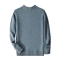 Autumn and Winter Half Turtleneck Sweater Men's Long-Sleeved Pullover Business Casual Cashmere Knitted Warm Bottoming Shirt