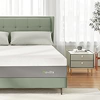 Novilla Queen Mattress, 10 Inch Cooling Gel Memory Foam Mattress for Cooler Sleep & Enhanced Support, Medium Firm Bed Mattress Queen Size